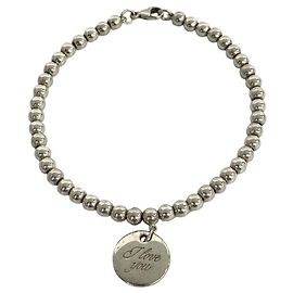 Bracciale con charm in argento Tiffany & Co. I LOVE YOU Tag
