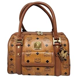 MCM Boston Pocket Schultertasche Braun