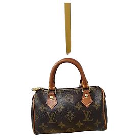 LOUIS VUITTON Monogram Mini Sac HL Boston Bag Brown