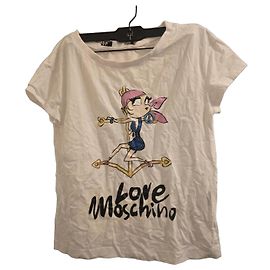 Weißes Love Moschino T-Shirt mit Print