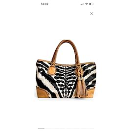 Gucci Borsa Tote Stampa Zebra in Pelle