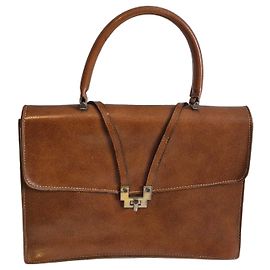 Autre Marque Ondine Republique Paris Borsa in Pelle Marrone