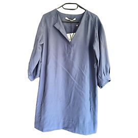 Blaues Seidenkleid Diane von Furstenberg