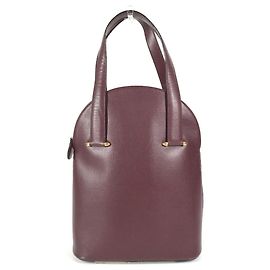 Borsa in pelle bordeaux vintage Cartier