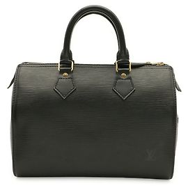 Borsa Louis Vuitton Epi Speedy 25 in Noir