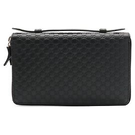 Gucci Black Microguccissima Clutch Bag