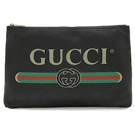 Bolso Clutch Portfolio con Estampado Gucci