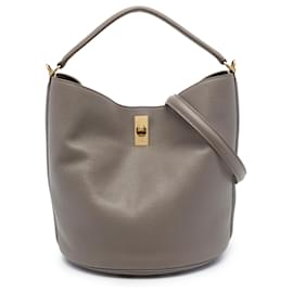 Celine Bucket 16 in pelle di vitello a grana morbida marrone - Céline