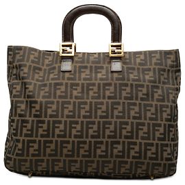 Fendi Twins Tote aus Zucca-Canvas braun Large