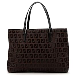 Tote in tela Zucchino marrone Fendi