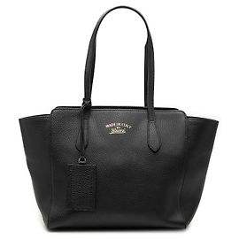 Tote Swing in piccola pelle di vitello nera Gucci