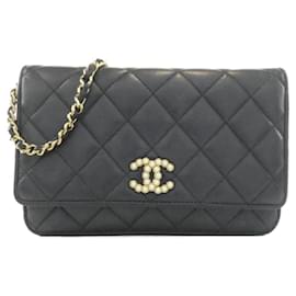 Chanel AP3807 Portafoglio con catena/spalla Navy