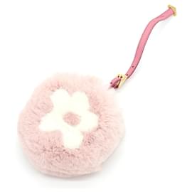 Charm per borsa in pelliccia a fiori Prada