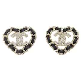 Orecchini Chanel Black and Gold Stud