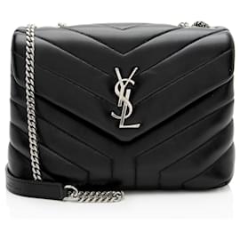 Borsa a tracolla piccola Saint Laurent Matelasse Calfskin Monogram LouLou Chain