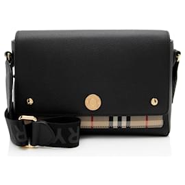 Borsa Note in pelle di vitello con motivo Vintage Check Burberry