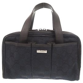 Mini borsa nera in tela GG Gucci