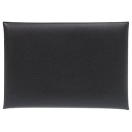 Porta-cartões Hermes Calvi Duo Veau Madame Black - Hermès