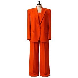The Attico Conjunto Blazer y Pantalones Lana Naranja
