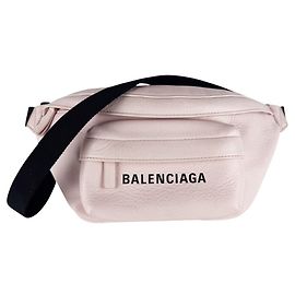 Borsa a tracolla Balenciaga nera e rosa in pelle