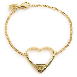 Bracciale con charm dorato Prada
