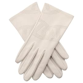 Hermès Perforierte Lederhandschuhe für Damen