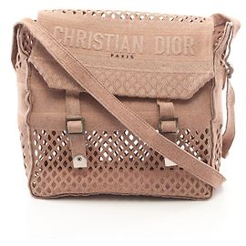 Borsa a tracolla Christian Dior in tela rosa