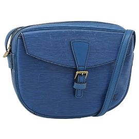 LOUIS VUITTON Epi Jeune Fille MM Borsa a Spalla Blu M52155 LV Auth 191695