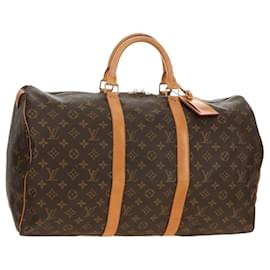 LOUIS VUITTON Monogram Keepall 50 Boston Bag M41426 LV Auth 191786V