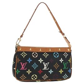 LOUIS VUITTON Pochette Accessoires Multicolor Black M92648 Auth BA13769V