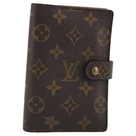 LOUIS VUITTON Monogram Agenda PM Day Planner Cover R20005 LV Auth 188198