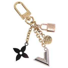 LOUIS VUITTON Portachiavi CaleidoV Metallo Oro Argento M67377 LV Auth 191624M