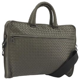 Borsa Business BOTTEGA VENETA INTRECCIATO in pelle 2way Grigia Auth bs35785