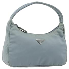 Pochette PRADA in nylon azzurro chiaro argento Auth BA14013A - Prada