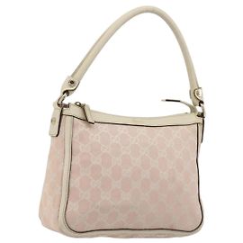 Bolsa de Ombro GUCCI GG Canvas Rosa Ouro 146244 Auth 191250A