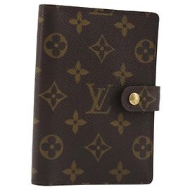 LOUIS VUITTON Monogram Agenda PM Day Planner Cover R20005 LV Auth BA14037