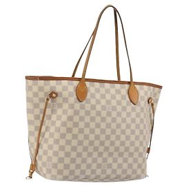 LOUIS VUITTON Damier Azur Neverfull MM Tote Bag N41605 LV Auth 190624