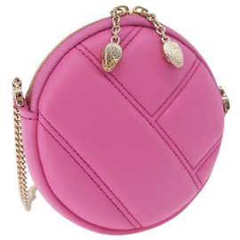 Bulgari Borsa a Spalla BVLGARI in Pelle Pink Gold Auth ka5109M
