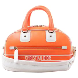 Piccola borsa bowling Dior Vibe con zip in arancione