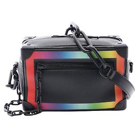 Borsa a tracolla Louis Vuitton Mini Soft Trunk Taiga Rainbow