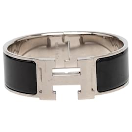 Hermes Clic Clac H PM Black Metal Enamel Bracelet - Hermès