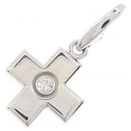 Pendente a Croce in Oro Bianco Cartier
