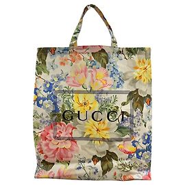 Sacola Tote em Canvas Revestido Multicor Gucci