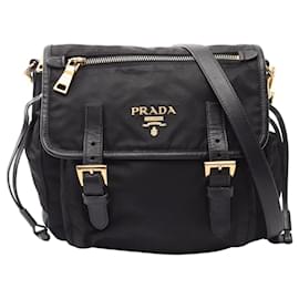 Borsa a tracolla con logo Prada