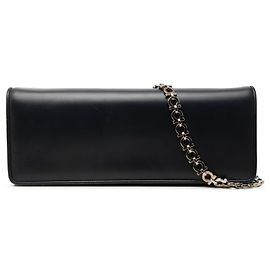 Borsa a tracolla con catena Salvatore Ferragamo in pelle blu navy