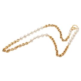 Collana Chanel Vintage in Faux Perle Placcata Oro