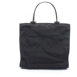 Sacola Tote Gucci em couro preto e nylon