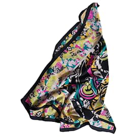Foulard in seta astratto multicolore Jean-Louis Scherrer - Autre Marque