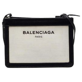 Borsa a tracolla Balenciaga nera e bianca