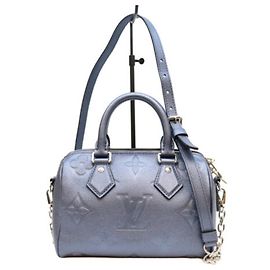 Louis Vuitton M58958 Empreinte Metallic Blue Speedy Bandoulière 20 Bolso Boston